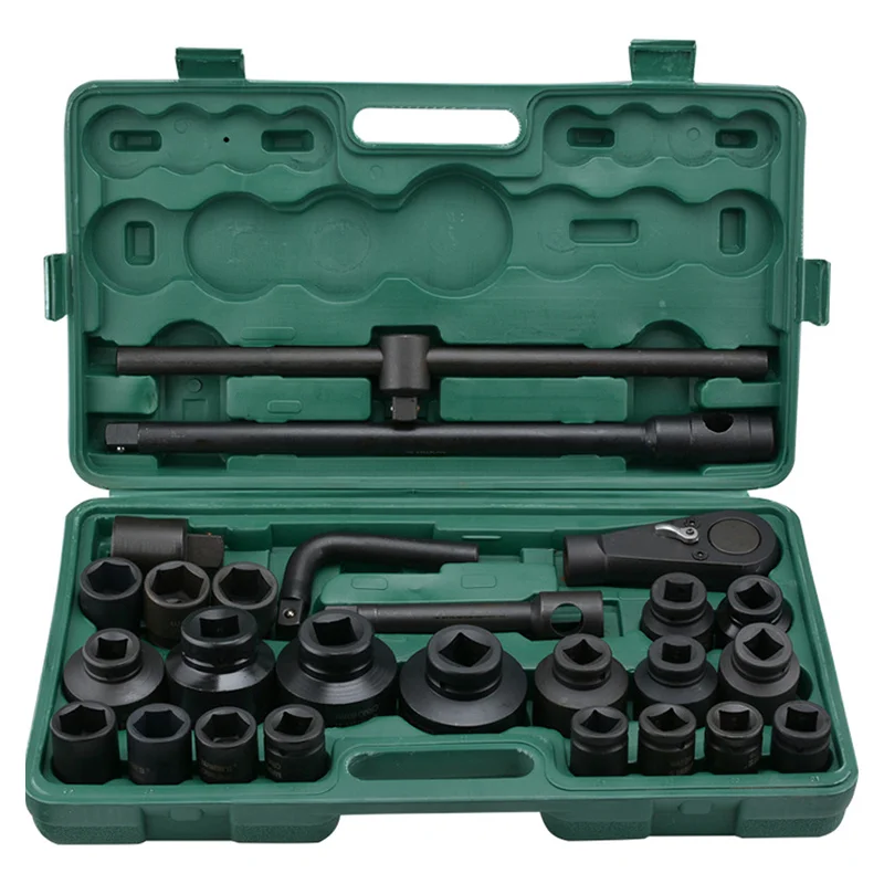 Socket Wrench Set For Truck Tools Box Set Mechanic 3/4 Inch Drive Heavy Duty Impact Socket Wrench Tool Set