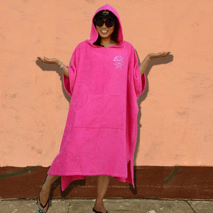Factory Made Microfibre Ponchos Towel Traditional Mexican Poncho with Hoodie