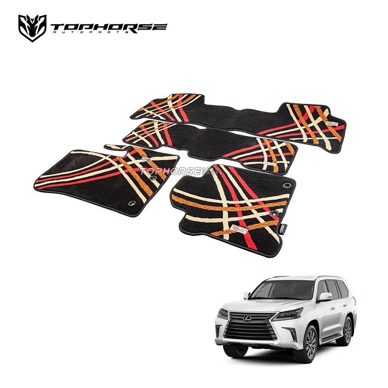 new styllish lx570 foot mats cat mats lx570s automotive carpet car mats with PVC Bib Backing
