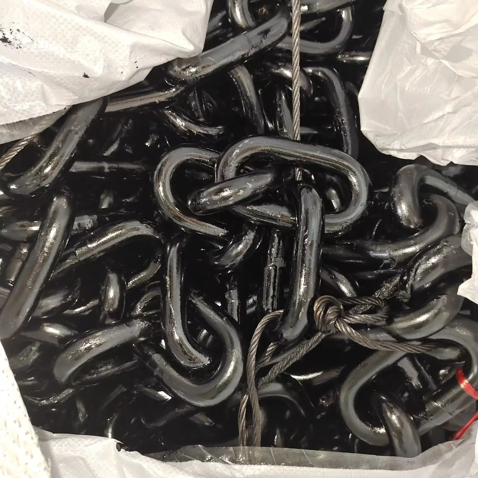 Galvanized/Black kenter link anchor chain Anchor Chain with anchor chain swivel