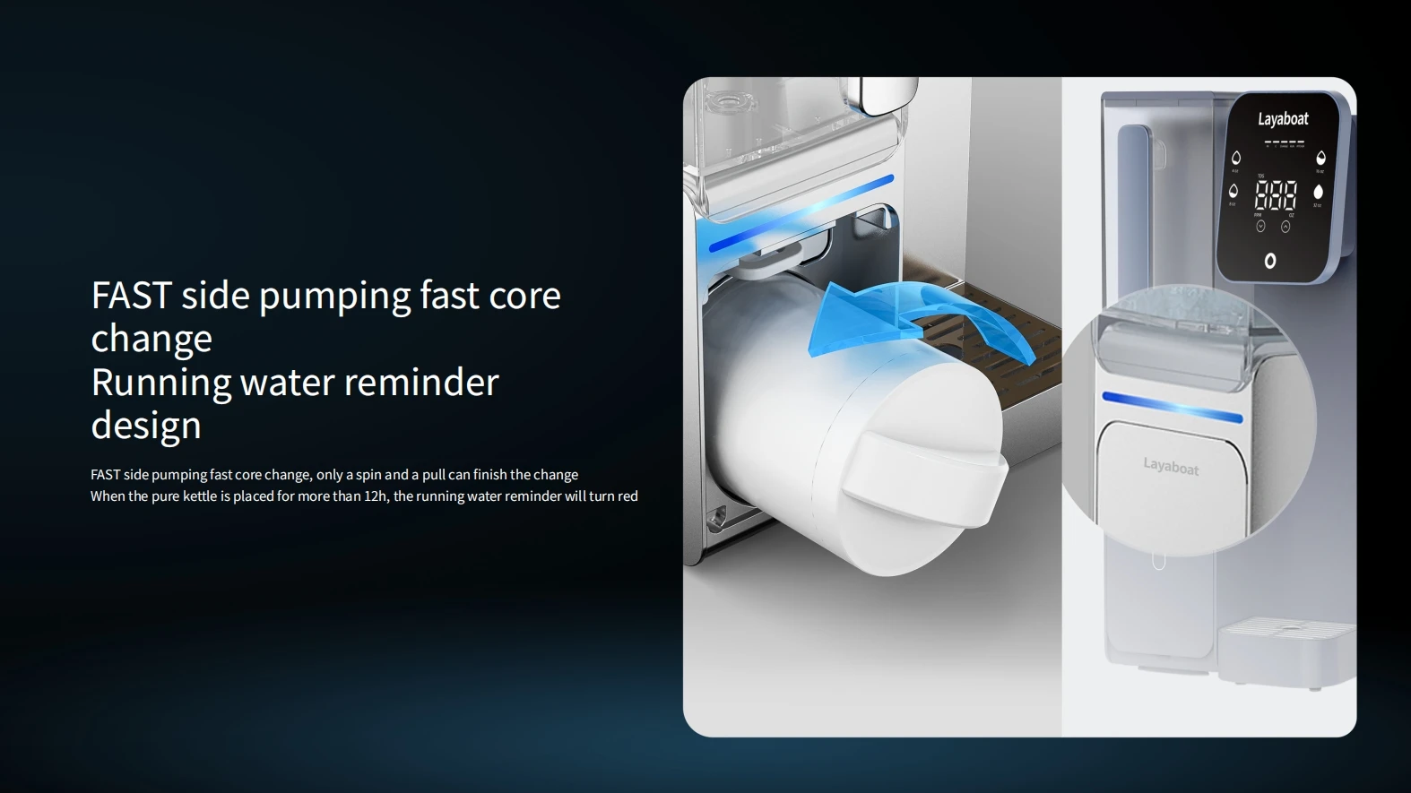 Brisk 2024 New free installation RO portable water filter countertop water dispenser for office coffeeshop