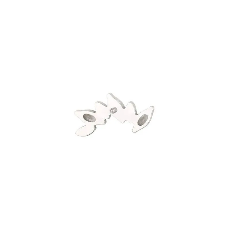 G23 Titanium Internally Threaded Cartilage Ear Studs Lip Ring Earrings Piercing Jewelry CZ Top Part