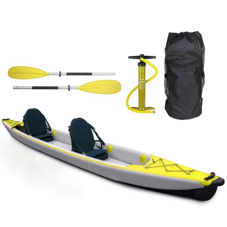 LULUSKY Sit on Top Fishing Kayak New Design Customized Color 2 Double Persons River as Picture Wooden Box CN;ZHE PVC