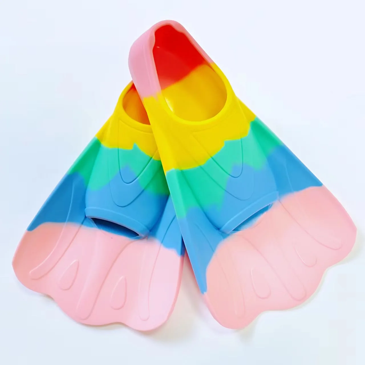 XXXS-L Adult Kids Travel Size Short Floating Swim Fins Snorkel Fins for Snorkeling Swimming Flippers Diving Fins