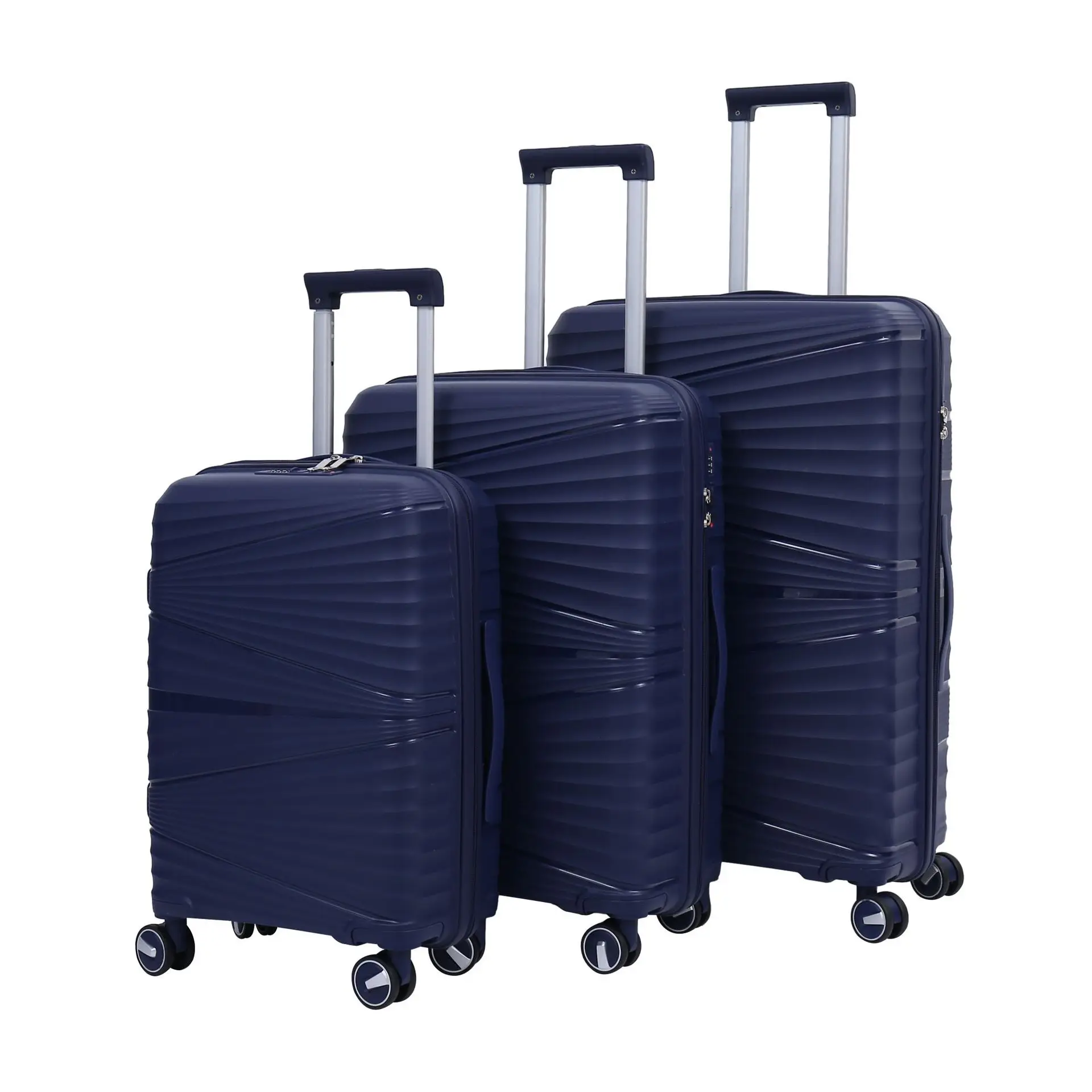 2023 New Design 3 Pcs Travel Luggage Expandable Fashion Light Weight Abs Pc Trolley Luggage