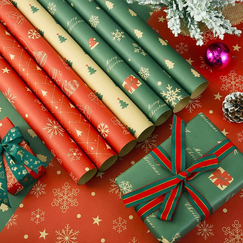 Christmas gift wrapping custom ogo high quality tissue paper gift packaging