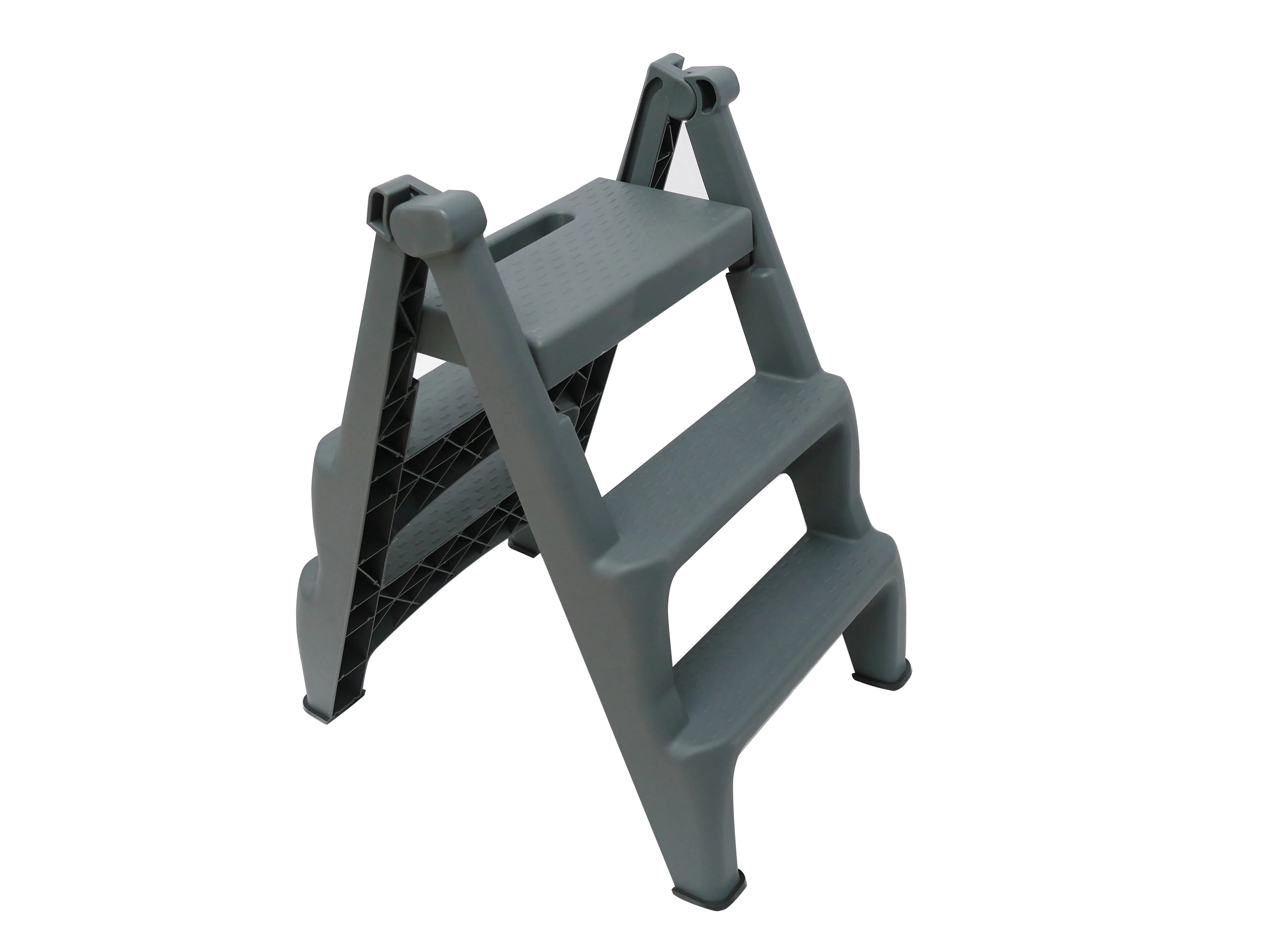 Color customized grey white  Two Step Durable Folding Plastic Ladder Step Stool