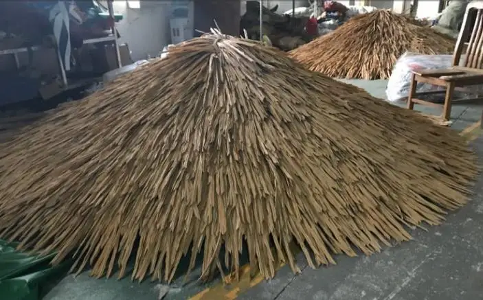 Custom Fireproof Waterproof Fabricated Hdpe Umbrella Cover Synthetic Thatch