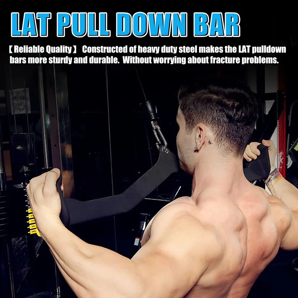 Pull Down Handle Fitness Accessories Grip Rowing T-bar V-bar Pulley Cable Machine Attachments for Back Bicep Tricep Training