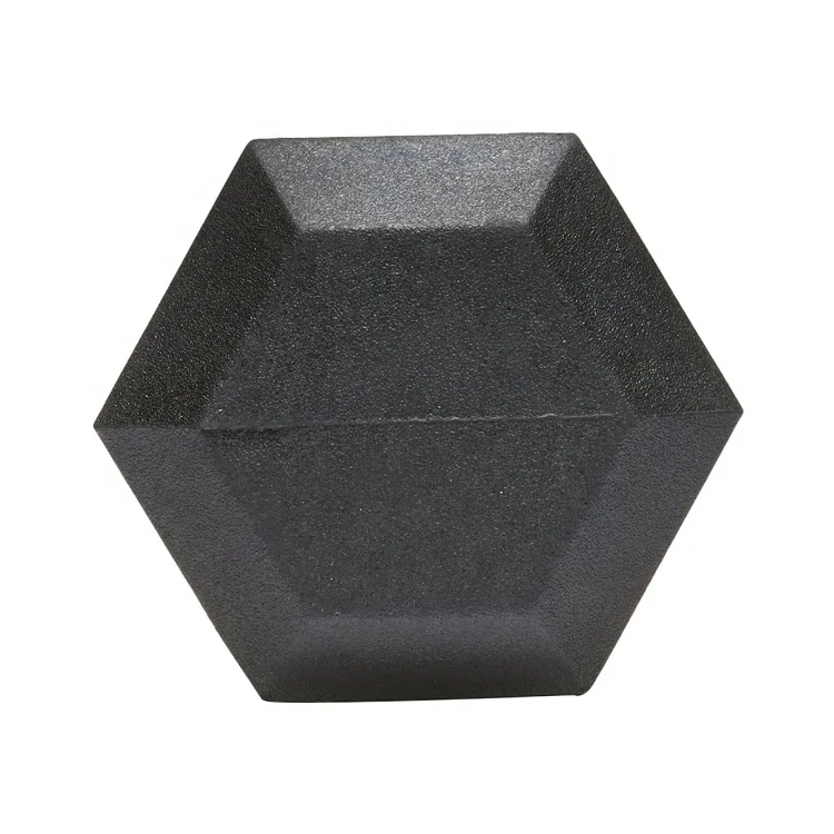 Professional commercial rubber coated hex dumbbells set