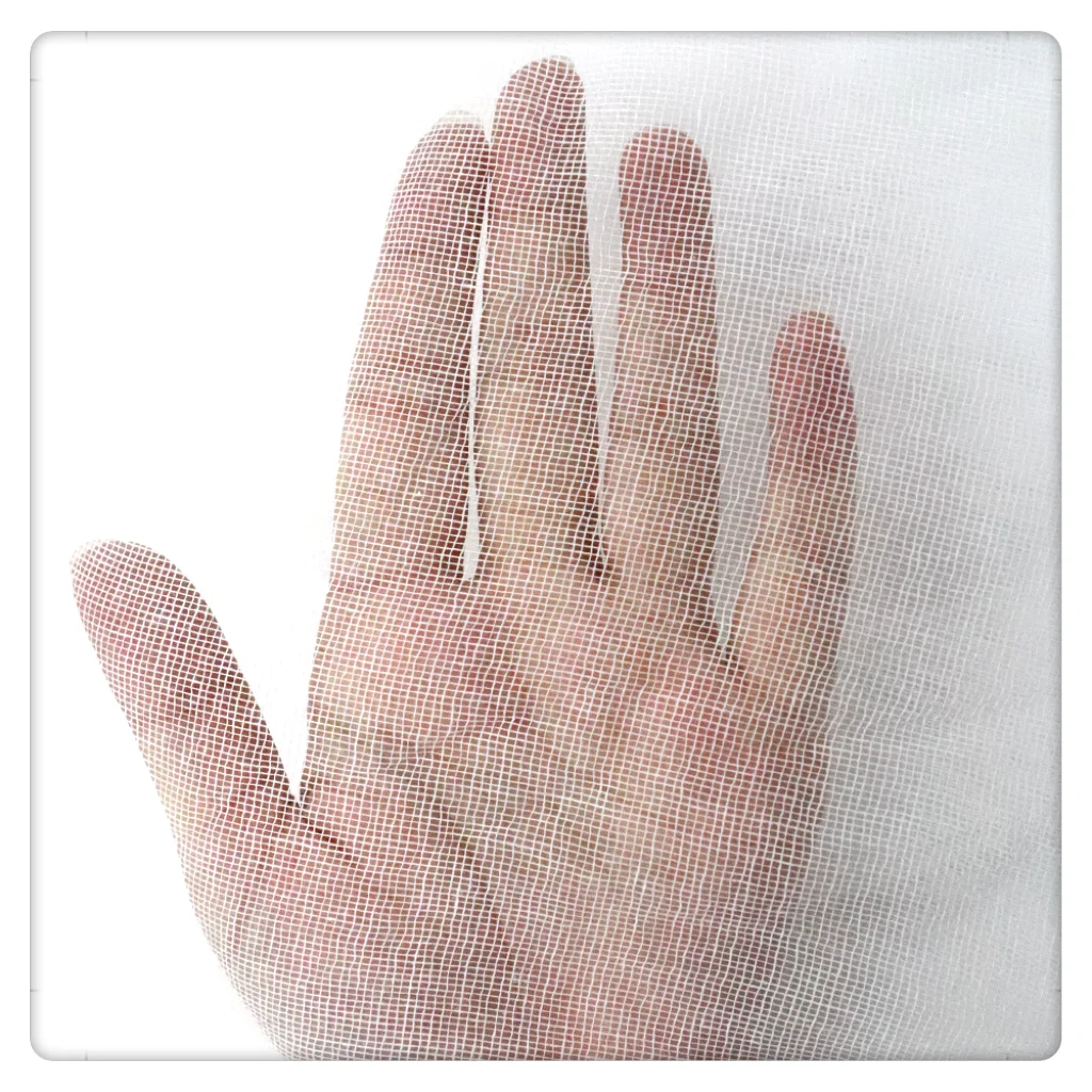 100% Cotton Base Fabric Light Weight Composite Mesh Fabric Cotton Gauze