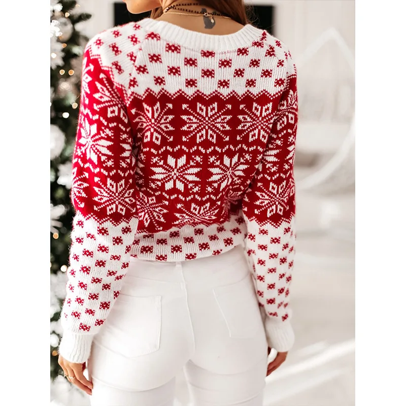 2021 Fall Winter Clothing Ladies V Neck Knit Pullover Sexy Cropped Top Women Tops Sweater