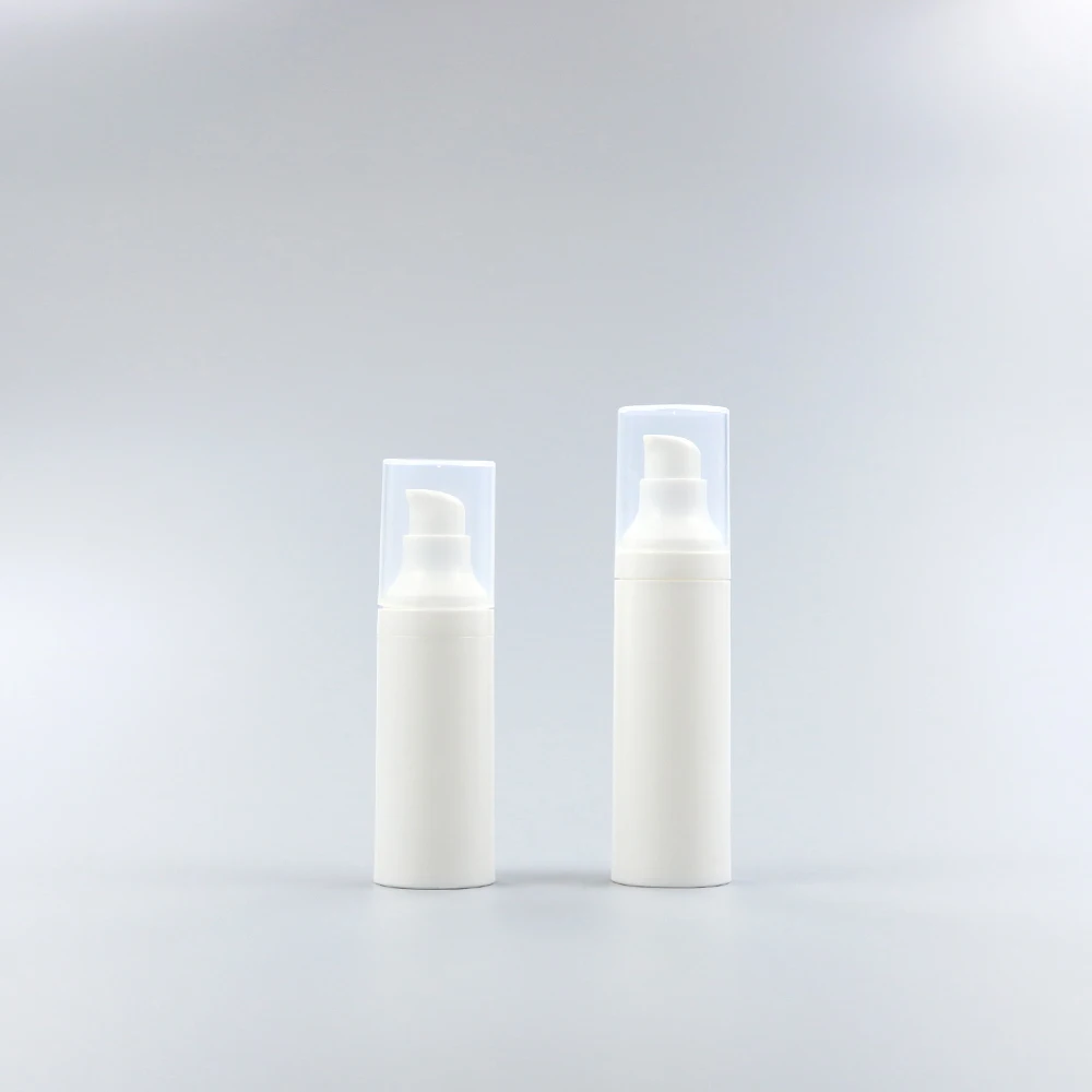 Custom 5ml 10ml 15ml 20ml 5 10 15 20 ml Cosmetic Container Serum White PP Airless Lotion Pump Bottle For Packaging
