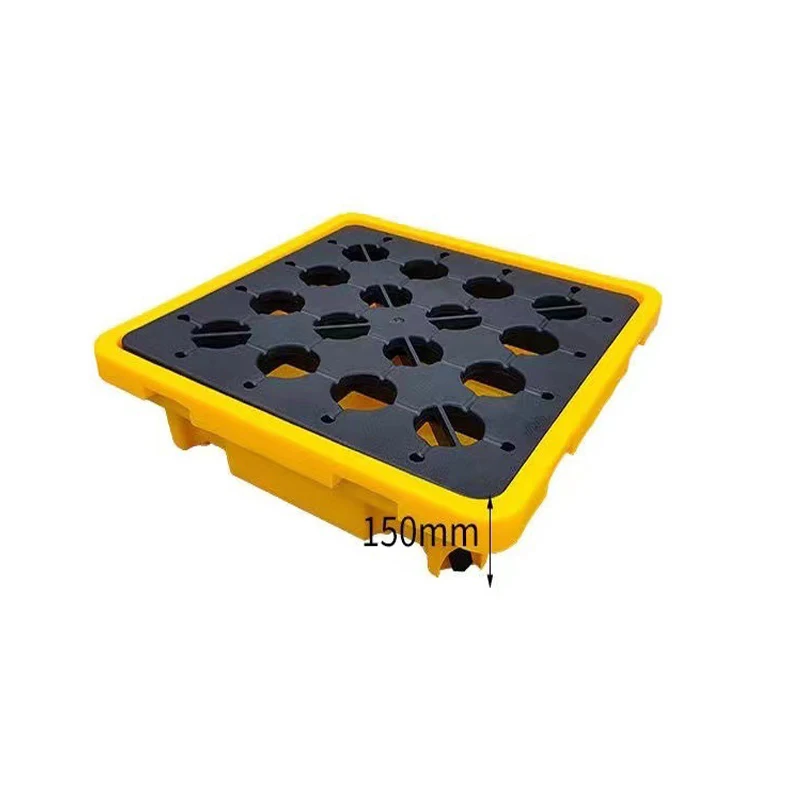 HDPE anti leakage pallet supplier chemical industries oil spill containment pallet 4 drums plastic spill