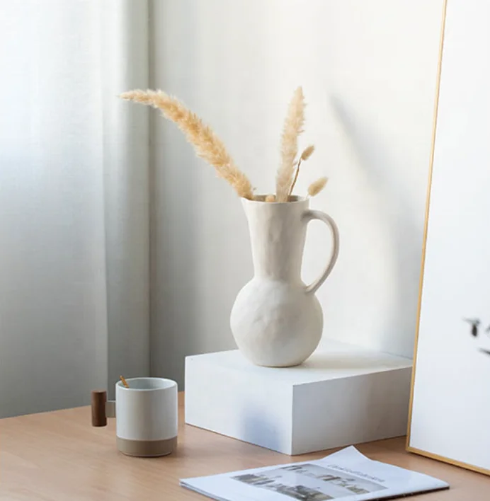 Hot Sale New Special-shaped Creative Hydroponic Ceramic Vase Decorative Flower Arrangement Geometric Craft Ceramic Vase