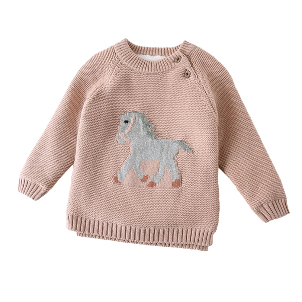 
Kids Clothing Girls Winter Pullover Knit Fleece Knitted Children Sweater for kid outfits 