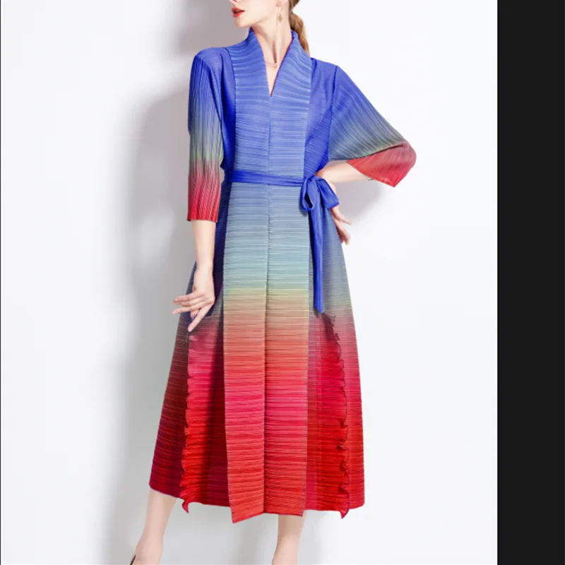 9226-98-345- Woman Clothes Manufacturer Wholesale Fashion Inspiration Elegant Vintage Lady Floral Evening Casual Dresses