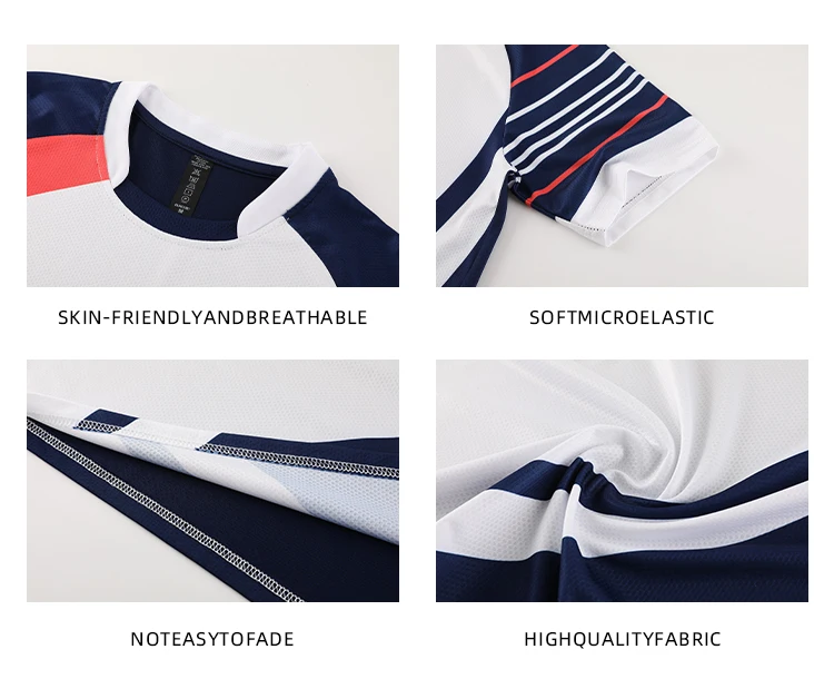 Custom Logo Design Name Number Soccer Uniform Jersey Wear Polyester Custom Jersey Sport Soccer Uniforms Set Team