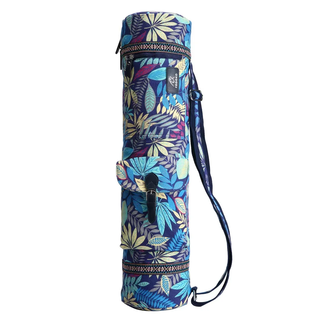 2024 Custom Portable Durable Long Round Bottom Single Strap waterproof Polyester Drawstring outdoor rod holder yoga package Bags