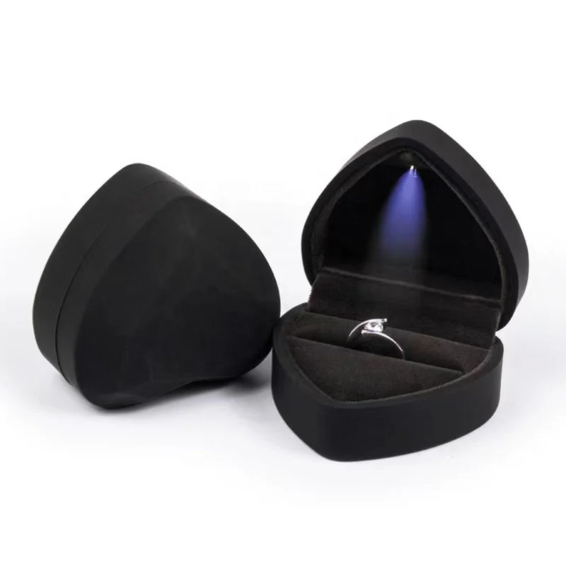 Led Jewellery Box Custom Jewelry Packaging Display Ring Holder Jewellery Package Pendant Ring Diamond LED Jewelry Box With Light