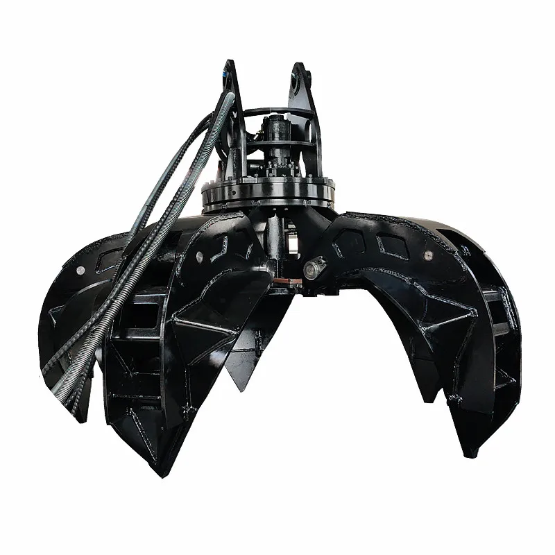 HOMIE 15t Excavator Orange Peel Grapple Rotating Scrap Grapple Attachment Rotary Scrap Grab for Metal Steel Handling