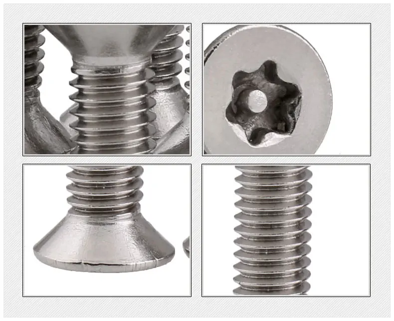 Винт-Антивор из нержавеющей стали, винт torx, самосверлильный винт tek