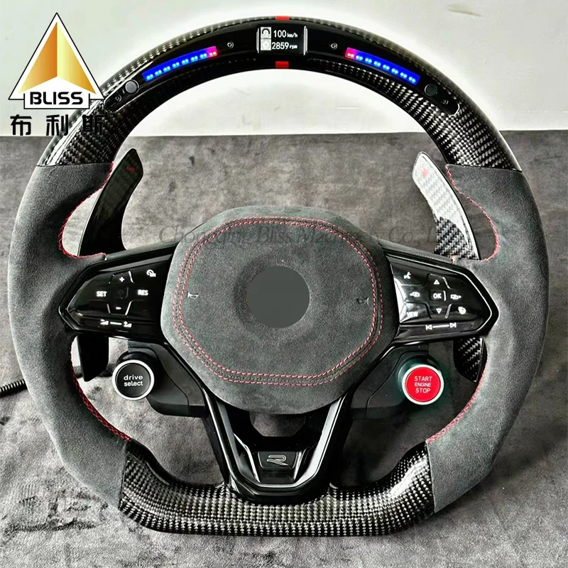 Carbon Fiber Wheel Skid Steer Steering Wheel Remote Controller Steering Wheel For Volkswagen Golf