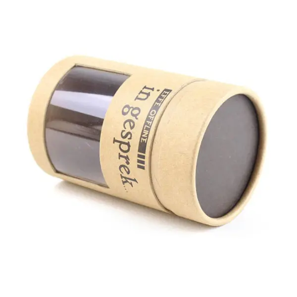 manufacturer Round empty kraft craft cylinder tubes packaging rolling paper tube container with window