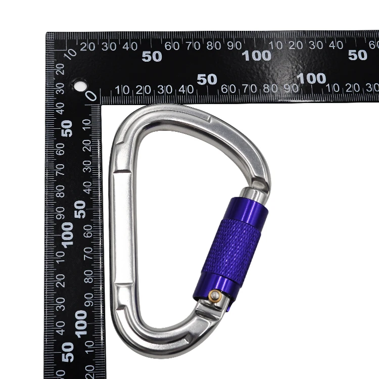  Оптовая продажа 25KN наружные алюминиевые карабиновые крючки с логотипом на заказ