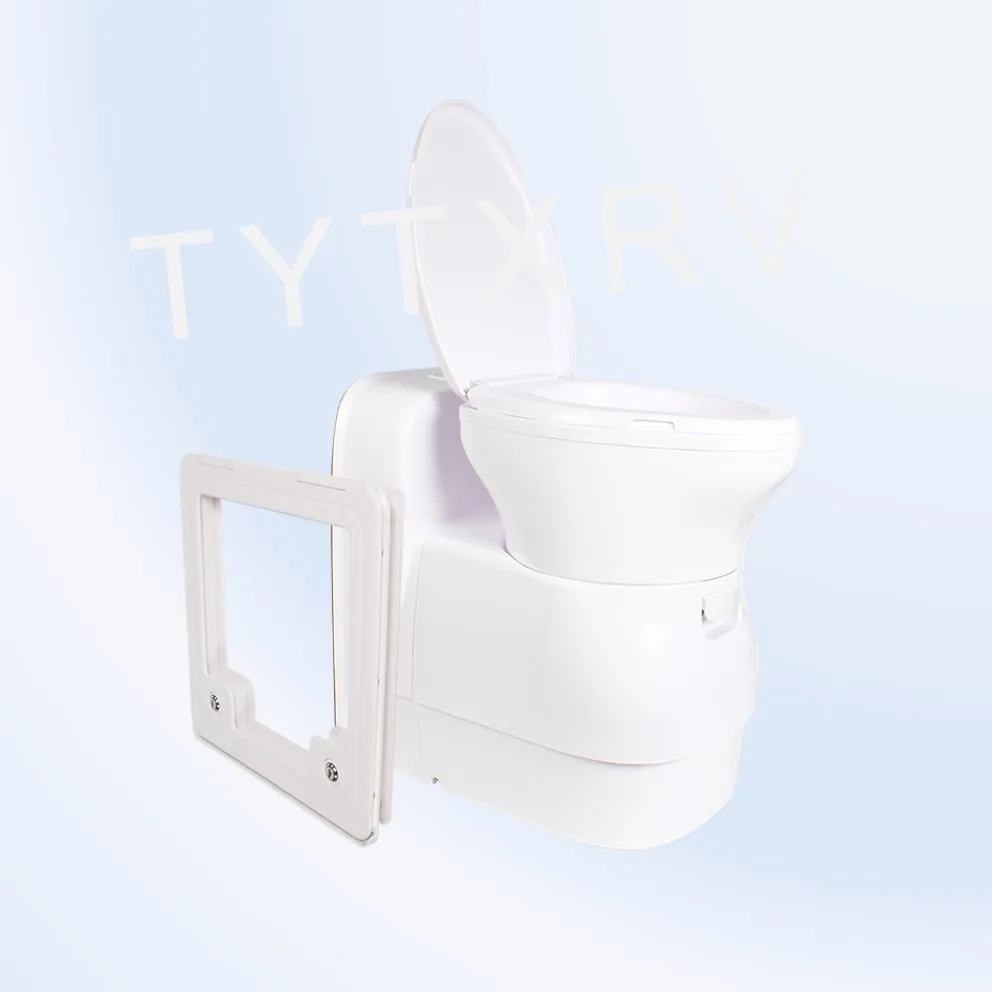 TYTXRV RV Accessories Motorhome DC12V  300W Electric Crushing Flushing RV Caravan Toilet Cassette Toilet for Caravan