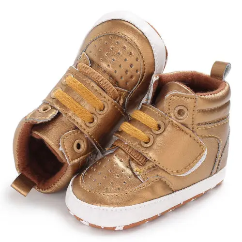 Toddler Shoes Baby Boy Girl PU Ankle Boots Crib Shoes Anti-slip Sneaker unisex suede dress shoes