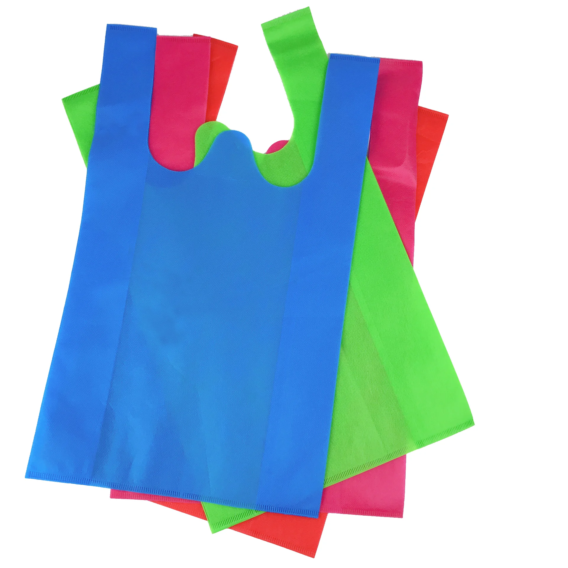 Hot selling eco friendly reusable non woven vest  t shirt carry bag with logo