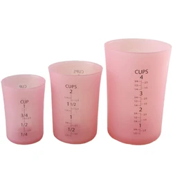 500ml Silicone measuring cup with scale reusable kitchen baking measuring cup washable for silicone bakeware