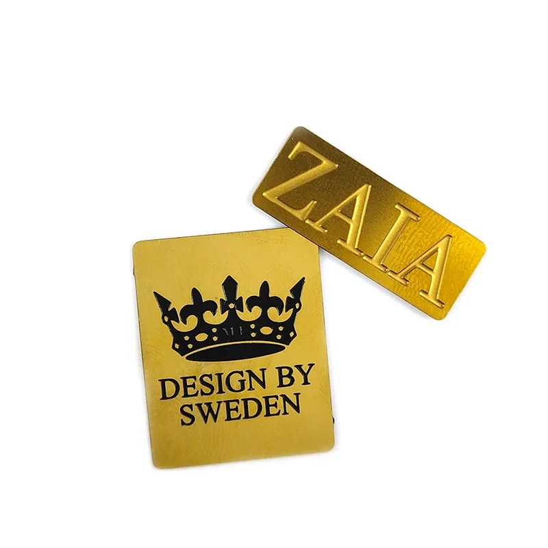 Custom Personalized Metal Label Engraved Brushed Brass Tag Nameplate Brass Plaque Name Plate