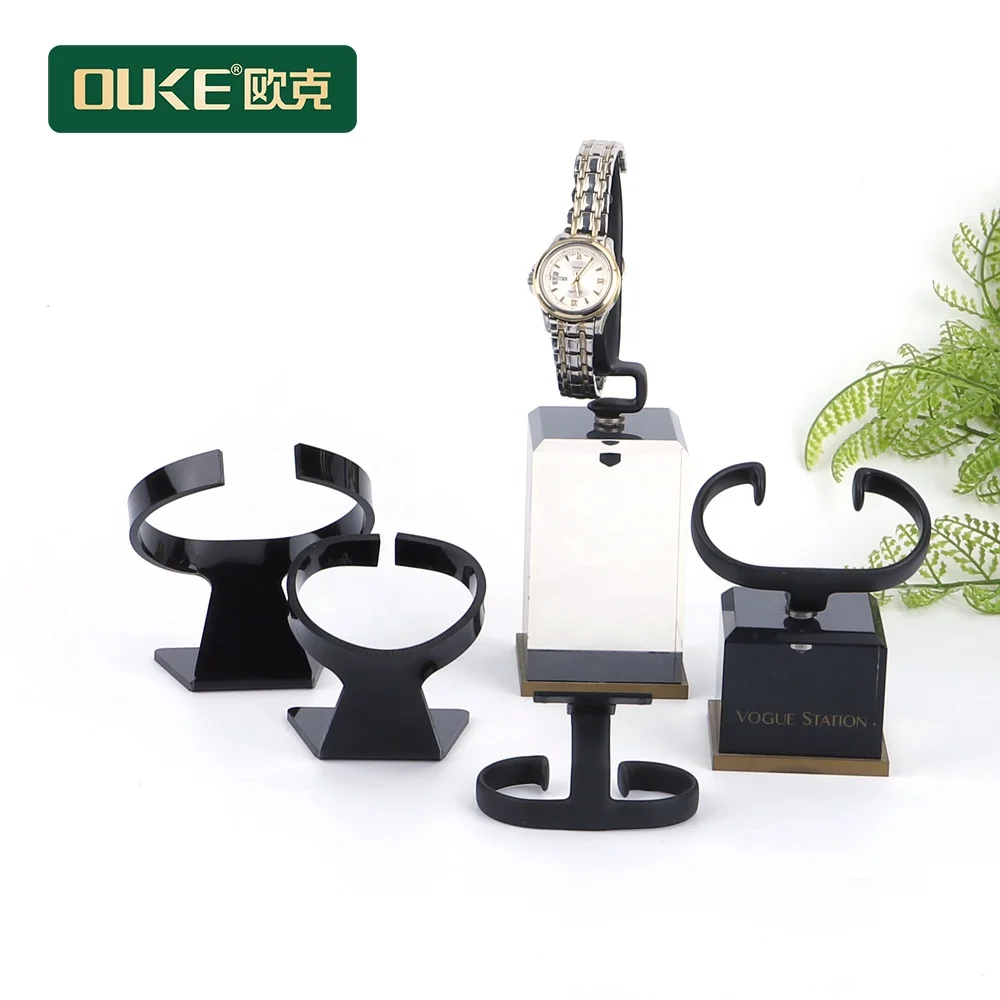 Customized acrylic C clips Display Sets Acrylic Watch Store Counter top Holder