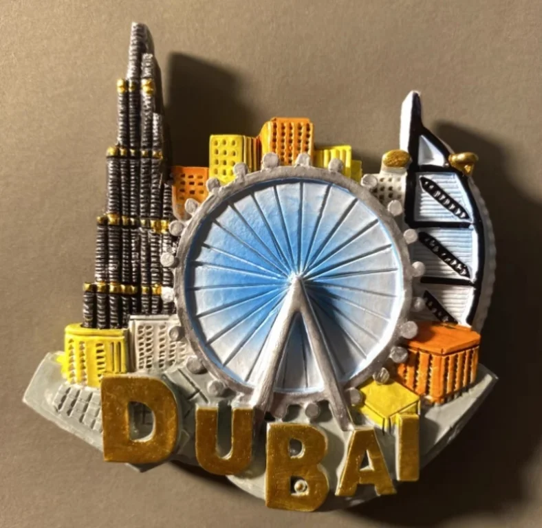 Handmade DuBai Saudi Arabia Tourism Travel Souvenir 3D Resin Fridge Magnet