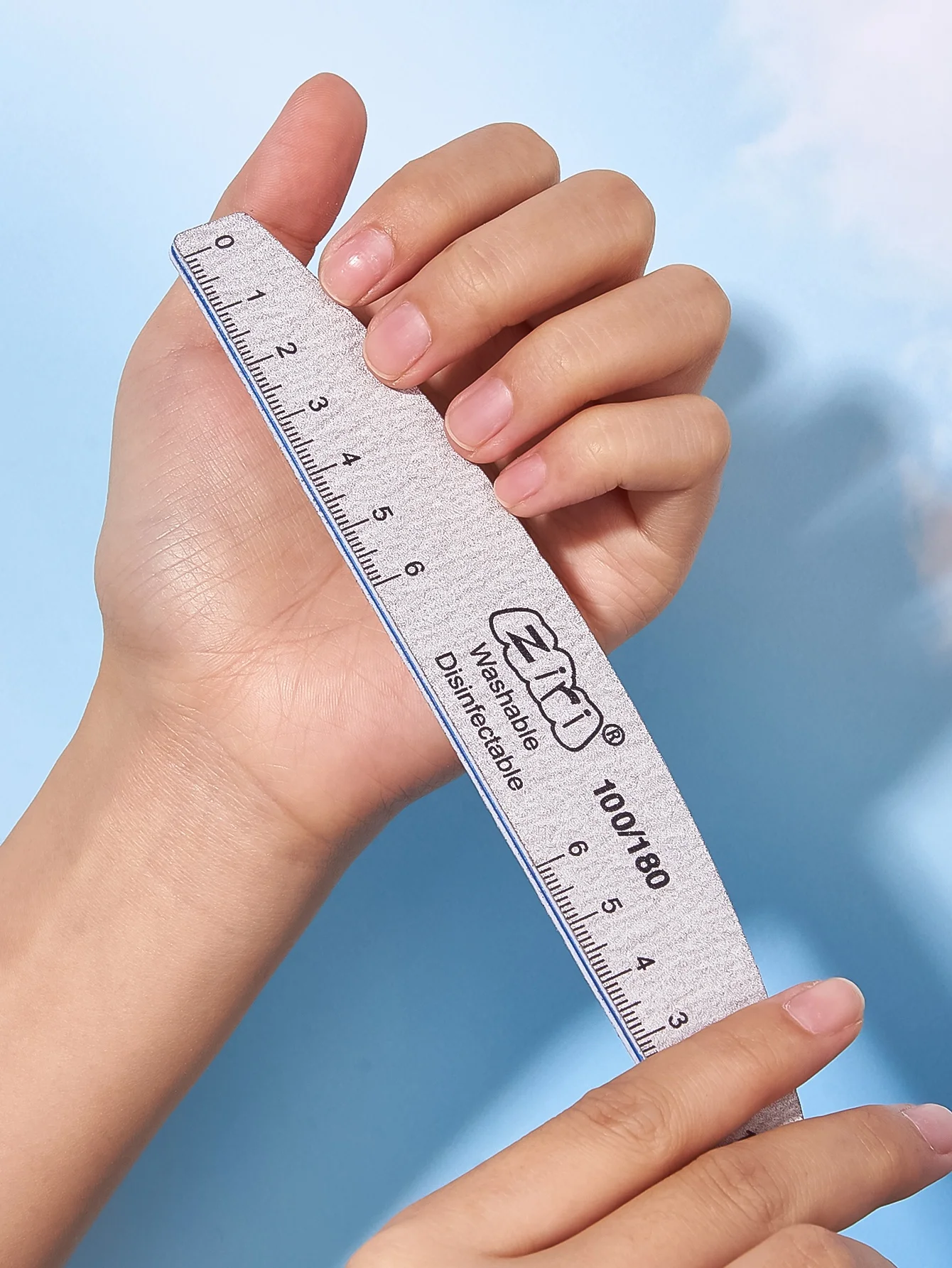 Ziri Factory Wholesale Nail Art Tools Professional Manicure Emery Board Custom Logo Limes Ruler Zebra 100/180 Nail Files