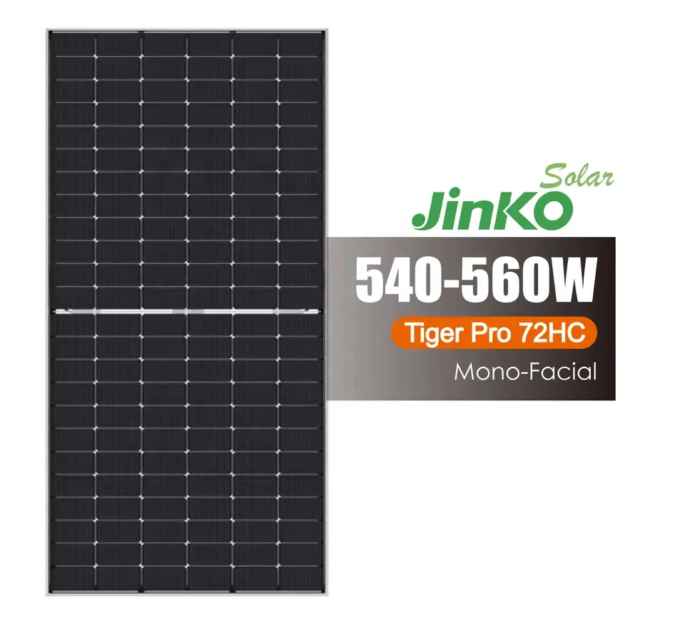 Jinko 540w 545w 550w 555w 560w Tiger Pro 72HC 540-560 Watt Mono-Facial Module Solar Panels