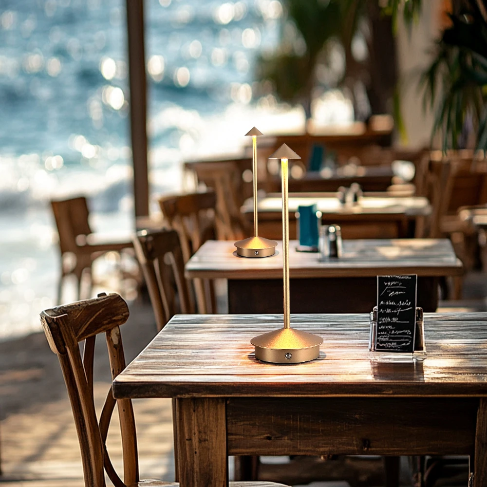 Nordic многоцветная металлическая перезаряжаемая настольная лампа 5200 мАч бар ресторан Беспроводная