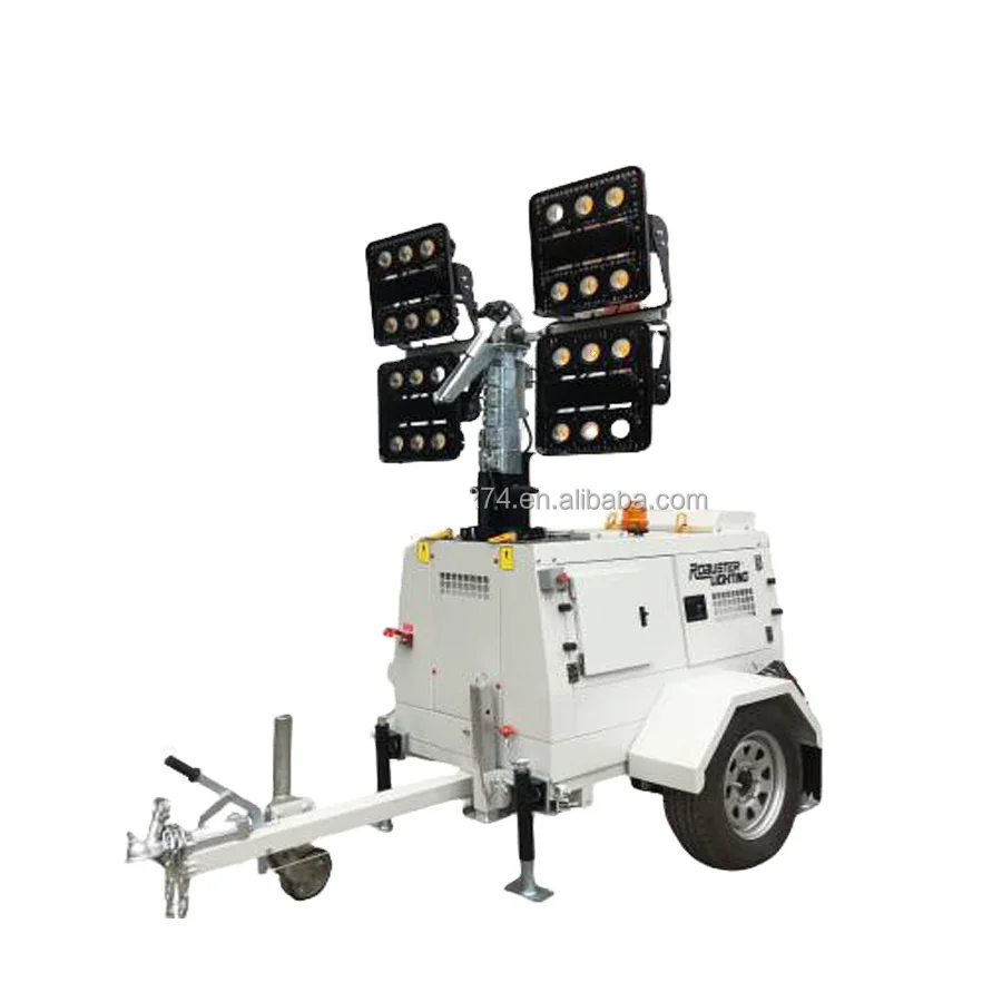 9 м мачты светодиодная световая башня гидравлический телескопический передвижная осветительная вышка портативный генератор