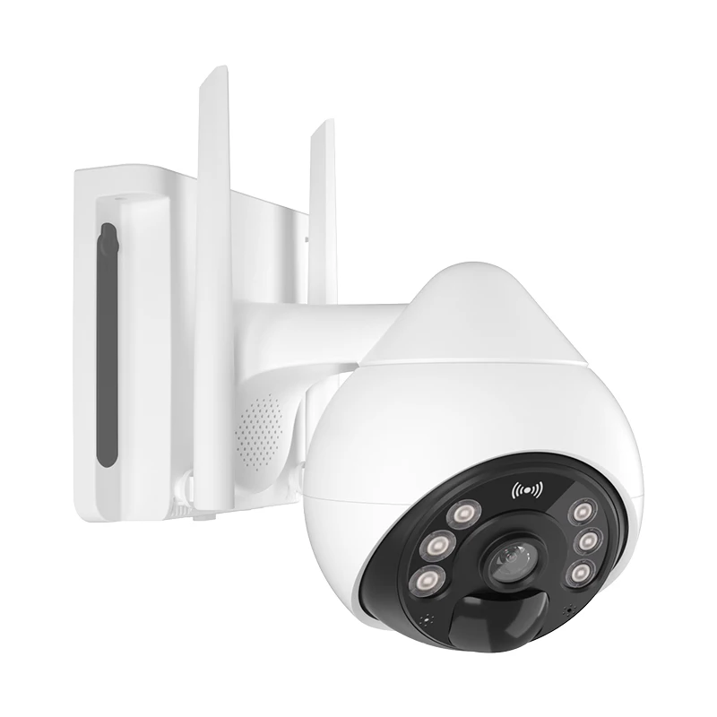 AI Motion Detection 2K Color Night Vision Spotlight Siren Alarm Wireless Battery Powered   wireless ptz Camera  Outdoor Home