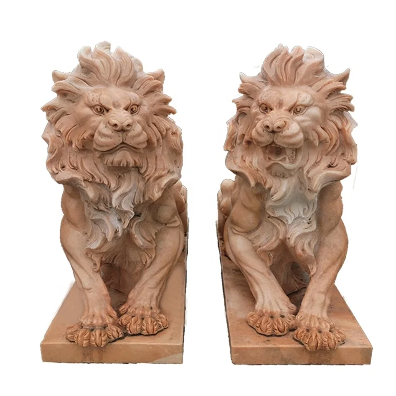 White marble walking lion statue large stone chinese foo dog statues sale stone fu dog statue