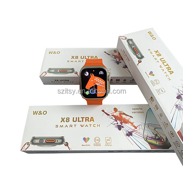 Hot Selling X8 Ultra Smartwatch Series 7 Series 8 S8 49mm 2.08 Inch Full Screen Smartwatch Ultra  Smart Watch T500 X7 I7Pro