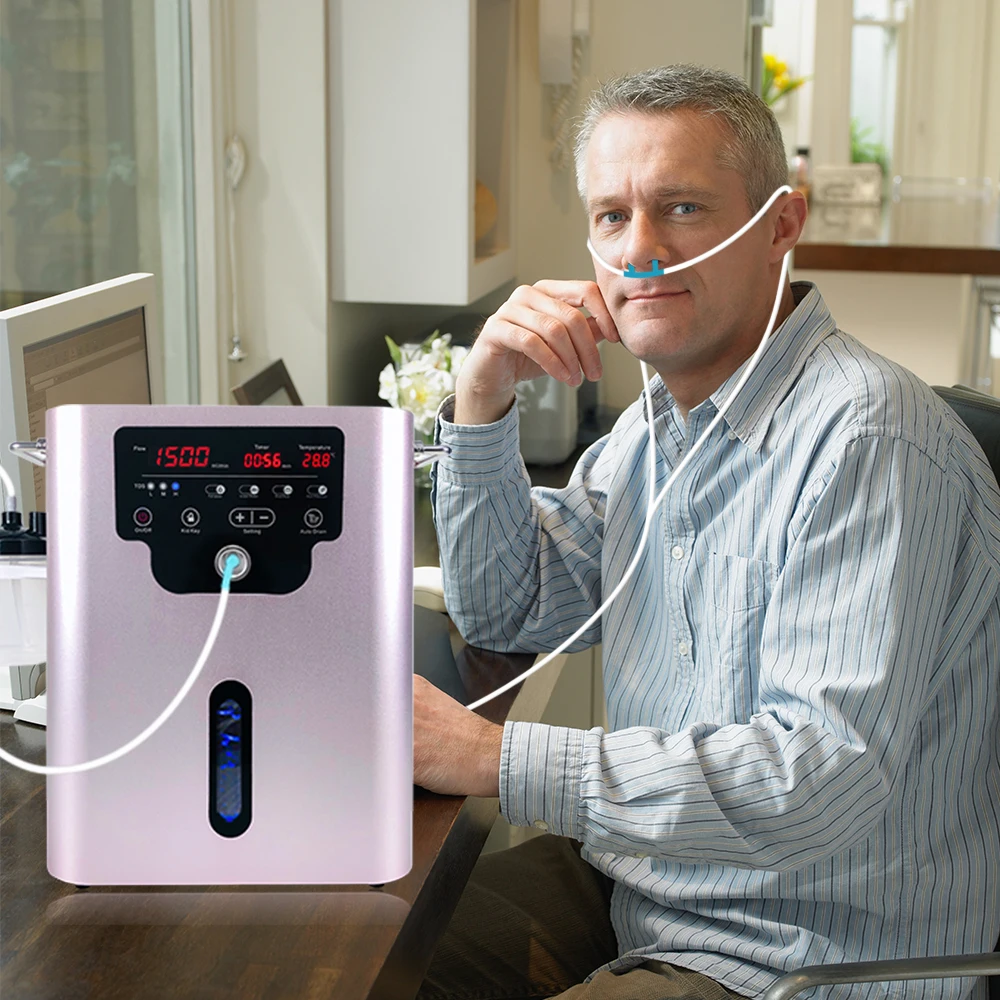 Suyzeko OEM Hho Pem Hydrogen Generator Electrolyzer 1500ml High Purity Hydrogen Breathing Inhalation Machine