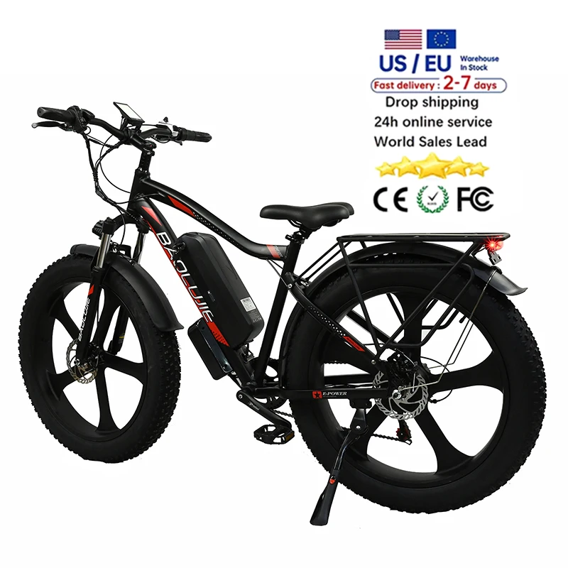 Poland Warehouse BLJ-DP2620  ebike Free Shipping 48v500w13Ah Lithium Battery Aluminum Alloy Electric Bike City Fat Tire Bike