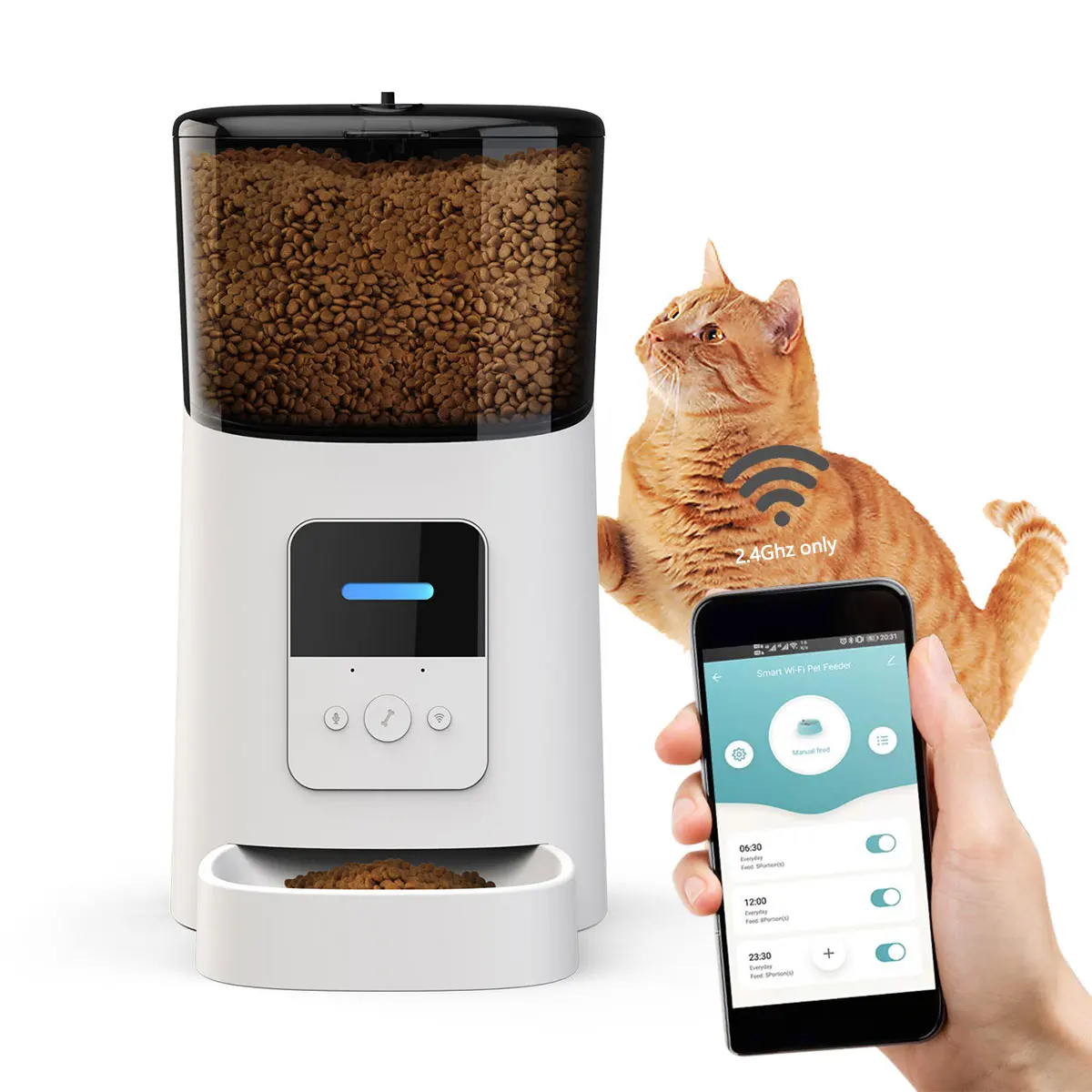Wifi Smart Automatic Auto APP Pet Feeder Comedero Alimentador Para Perro Gato Mascotas Microchip Bowl Dog Food Dispenser For Cat