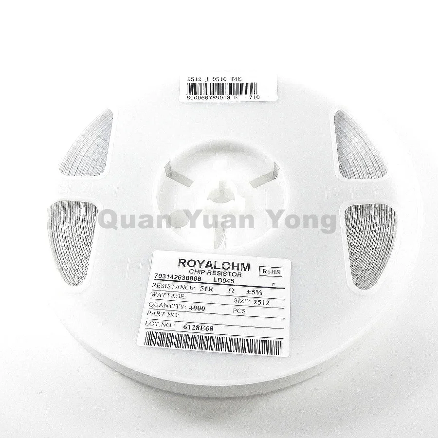 2512 Ceramic wirewound voltage controlled smd power inverter discharge 10 ohm resistor 2512 51R 5%