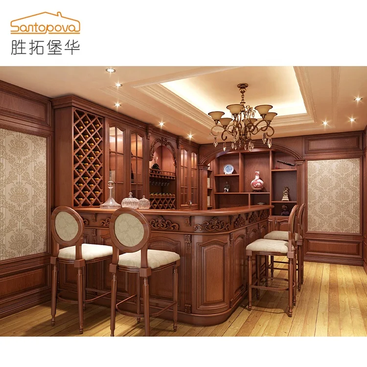 Dining drawing room wood side wine cabinet design High Quality Furniture wine display cabinet