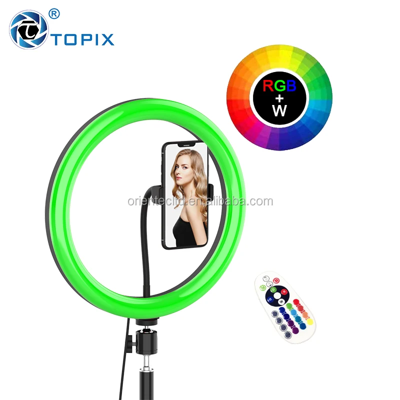 OT-CL12-5VRGBW 12 дюймов RGB Полноцветный кольцевой светильник заполняющий свет с пультом дистанционного