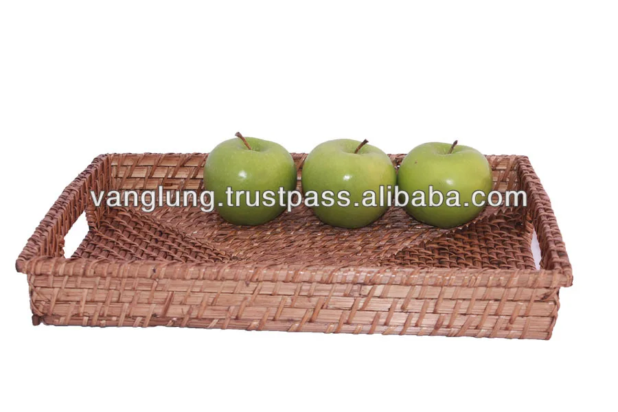 2023 Design 100% Handmade  Retangular Serving Trays Decorative Tray For Food Table Made In Vietnam